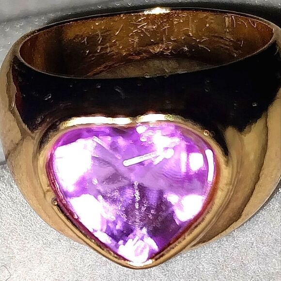 Vintage Purple dolly gemstone ring sz 7 - Picture 4 of 6